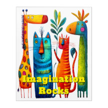 Arte de pared acrílico abstracto para niños Safari