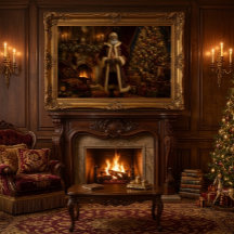 Arte de pared acrílico de Navidad de Santa Negro