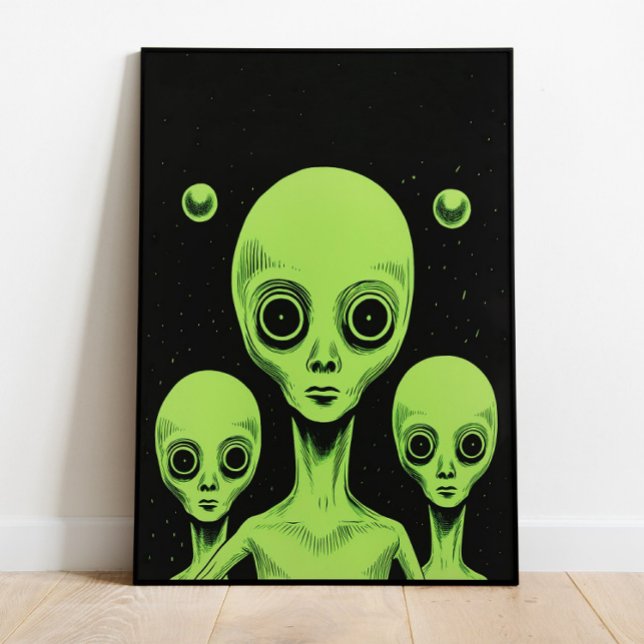 Arte de pared alienígena Arte de pared retro Impre (Subido por el creador)