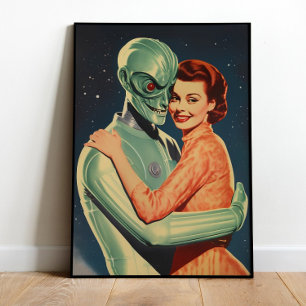 Arte de pared alienígena Póster de ciencia ficción