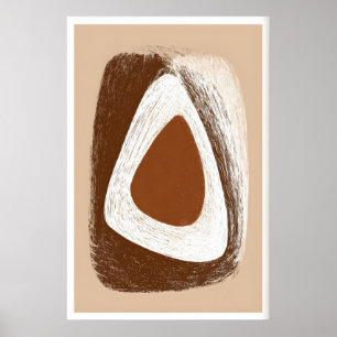 Arte de pared Armonía Terrosa - Forma Triangular S
