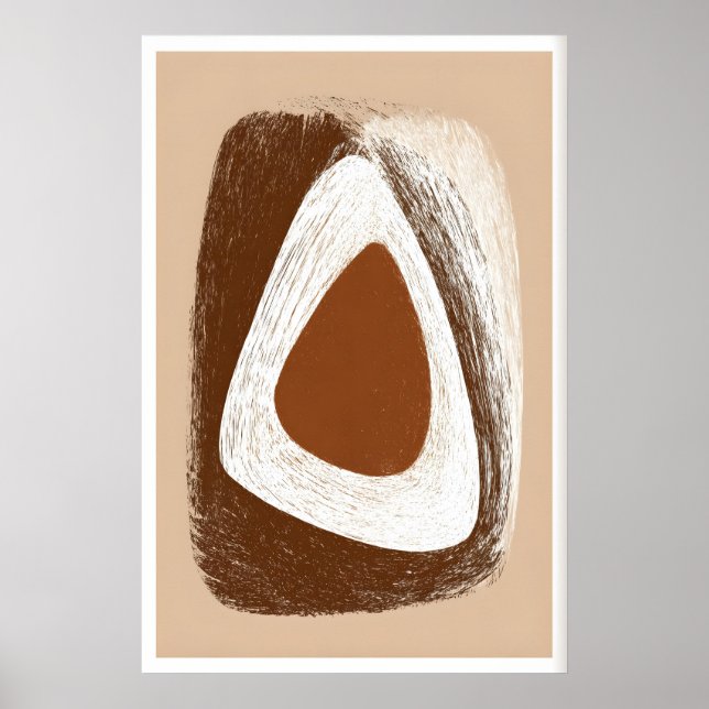 Arte de pared Armonía Terrosa - Forma Triangular S (Frente)