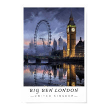 Arte de pared Big Ben Londres Reino Unido, paisaje