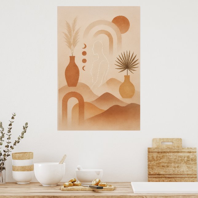 Arte de pared bohemio moderno (Cocina)