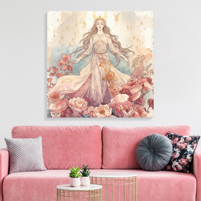 Arte de pared boho Diosa de la Naturaleza  (Insitu (Sala de estar))