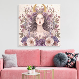 Arte de pared boho femenino divino Sagrado