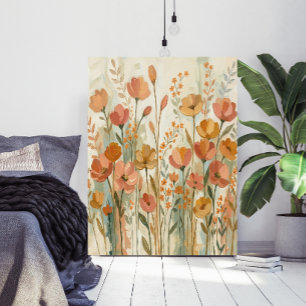 Arte de Pared Botánico de Flor Abstracta Caprichos