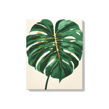 Arte de pared botánico de hoja de Monstera minimal