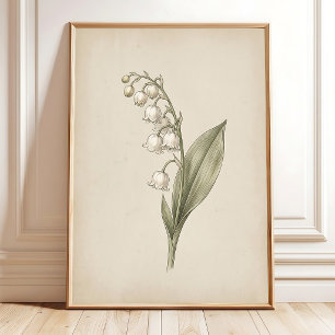 Arte de pared botánico vintage