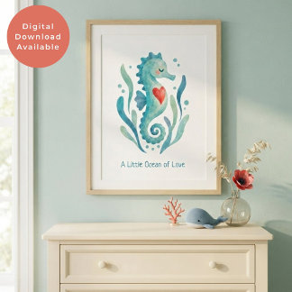 Arte de Pared Caballito de Mar Océano Amor de San