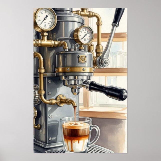 Arte de pared. Café de ambiente matutino (Frente)