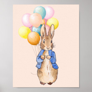 Arte de pared clásico para nursery de conejo Bunny