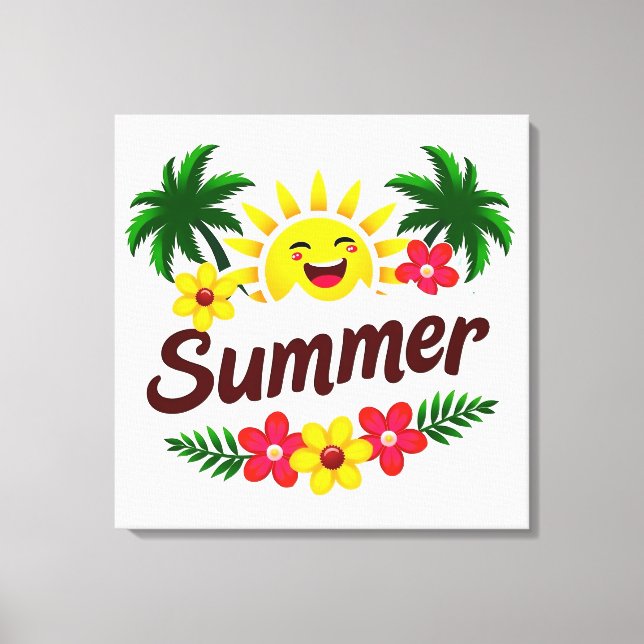 Arte de pared colorido de verano  (Anverso)