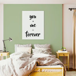 Arte de pared con cita Tú y yo por siempre