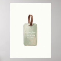 Arte de pared con etiqueta de nombre de golf perso