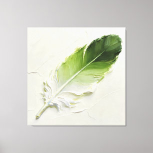 Arte de pared con impresión en lienzo de pluma ver