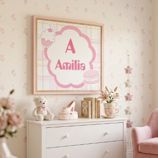 Arte de pared con nombre de Delicias Dulces Person