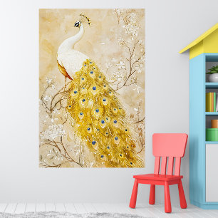 arte de pared con tema de pavo real que varía desd