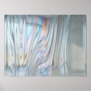 Arte de pared con textura de vidrio ondulado iridi