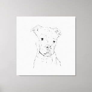 Arte de pared con tinta de American Staffordshire 