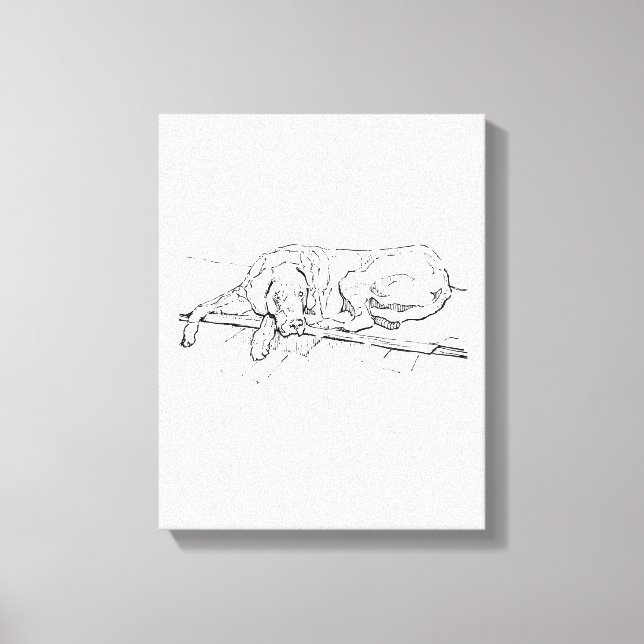 Arte de pared con tinta de Gran Danés  Dibujo line (Anverso)