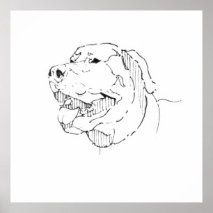 Arte de pared con tinta de Labrador Retriever