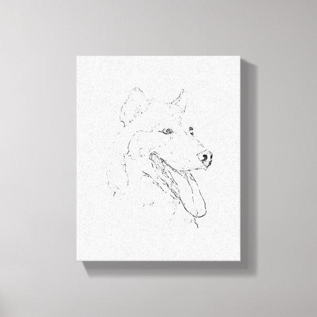 Arte de pared con tinta Husky – Dibujo lineal mini (Anverso)
