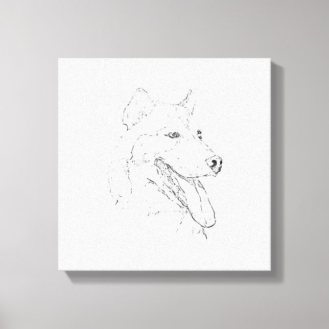 Arte de pared con tinta Husky – Dibujo lineal mini (Anverso)
