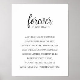 Arte de pared conmemorativo para siempre en nuestr