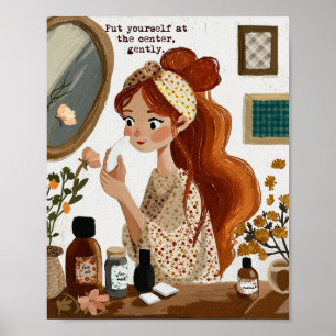 Arte de Pared Cottagecore de Autocuidado