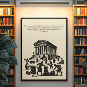 Arte de pared cristiano minimalista - Impresión bí