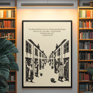 Arte de pared cristiano minimalista - Impresión bí