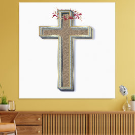 Arte de pared cruzada con fondo blanco