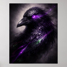 Arte de Pared Cuervo Púrpura Gótico