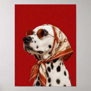Arte de pared dálmata — Mascota editorial de moda