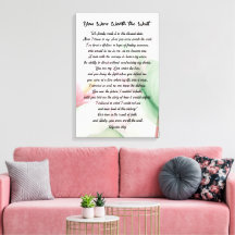 Arte de pared de acuarela de poema de amor de boda