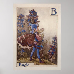 Arte de pared de alfabeto de hada vintage – "B es