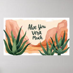 Arte de Pared de Aloe Vera Muy Divertido
