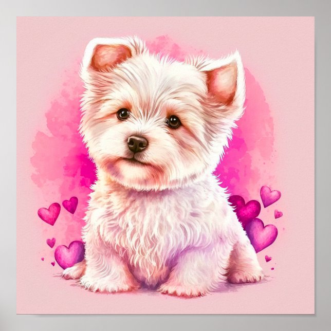 Arte de pared de amor de cachorro - Arte de guarde (Frente)
