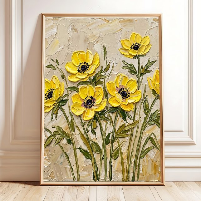 Arte de pared de anemone moderno con técnica impas (Subido por el creador)