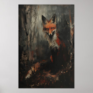 Arte de Pared de Animal Imprimible de Zorro Rojo,
