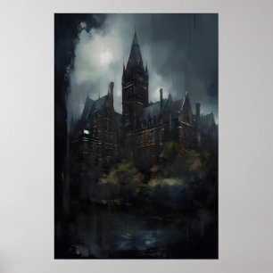 Arte de pared de arquitectura gótica de Asylum, ól