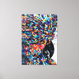 Arte de Pared de Ave Tropical Vibrante en Expresio