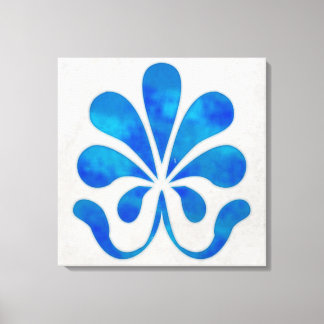 Arte de pared de azulejos azul 24x24