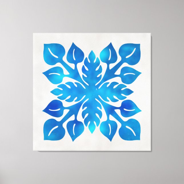 Arte de pared de azulejos azules 40x40 (Anverso)