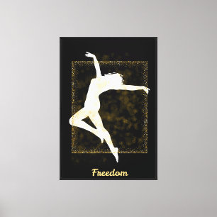 Arte de pared de baile de la libertad