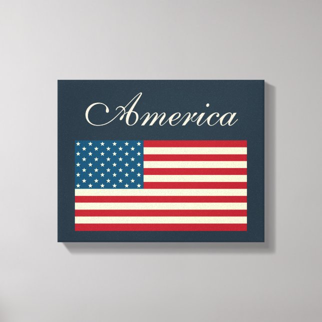 Arte de pared de bandera americana rústica (Anverso)