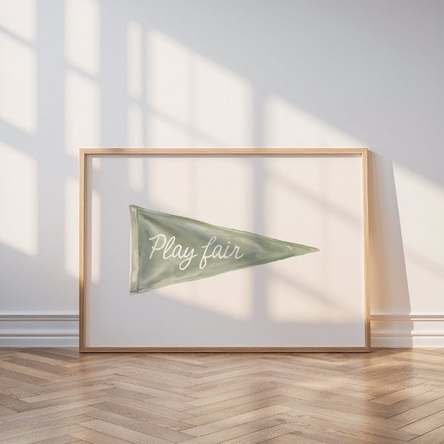 Arte de pared de banderín de golf Play Fair (Subido por el creador)