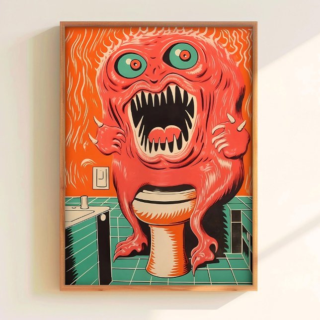 Arte de pared de baño Imprimible Póster de Monstru (Subido por el creador)