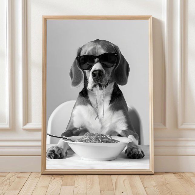 Arte de Pared de Beagle Comiendo Pasta, Impresión  (Subido por el creador)